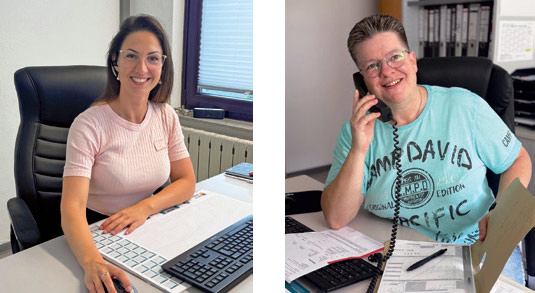 Das Tagesgeschäft, die Kundenbetreuung, alle Serviceaktivitäten und den Verkauf leitet Karolin Böhm (Geschäftsführerin, li.) mit der Unterstützung von Stefanie Skrzipietz (Kaufm. Angestellte, re.) Das Tagesgeschäft, die Kundenbetreuung, alle Serviceaktivitäten und den Verkauf leitet Karolin Böhm (Geschäftsführerin, li.) mit der Unterstützung von Stefanie Skrzipietz (Kaufm. Angestellte, re.)
